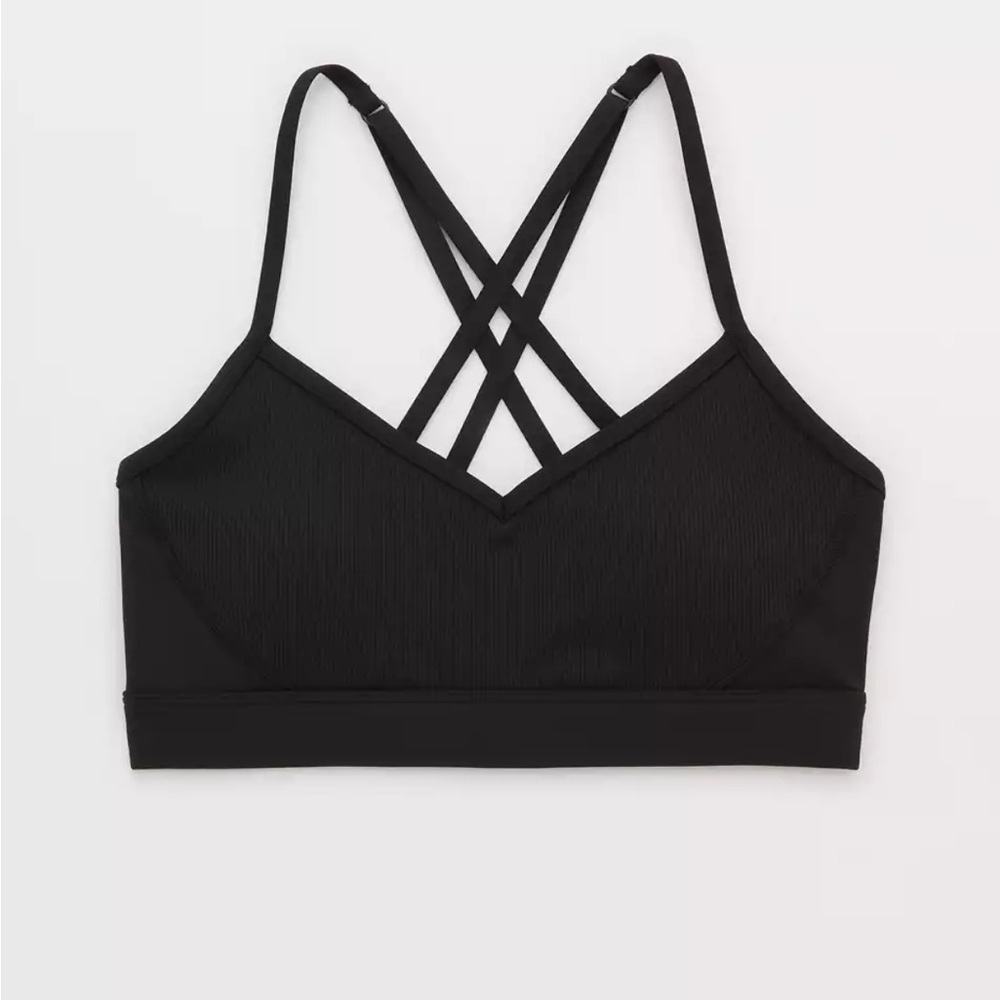 RIB strappy back sports bra by AERIE OFFLINE